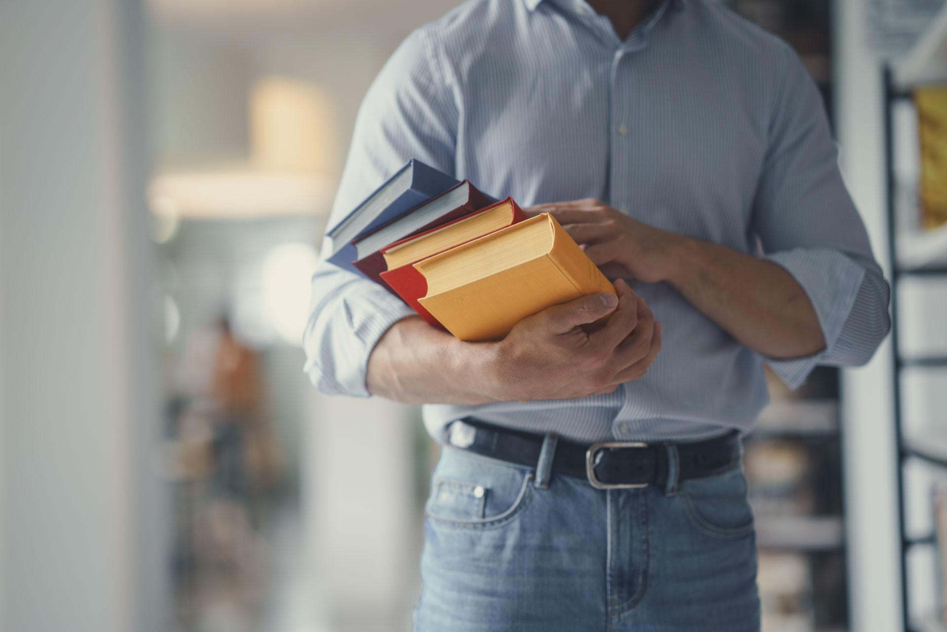 Man Holding Books